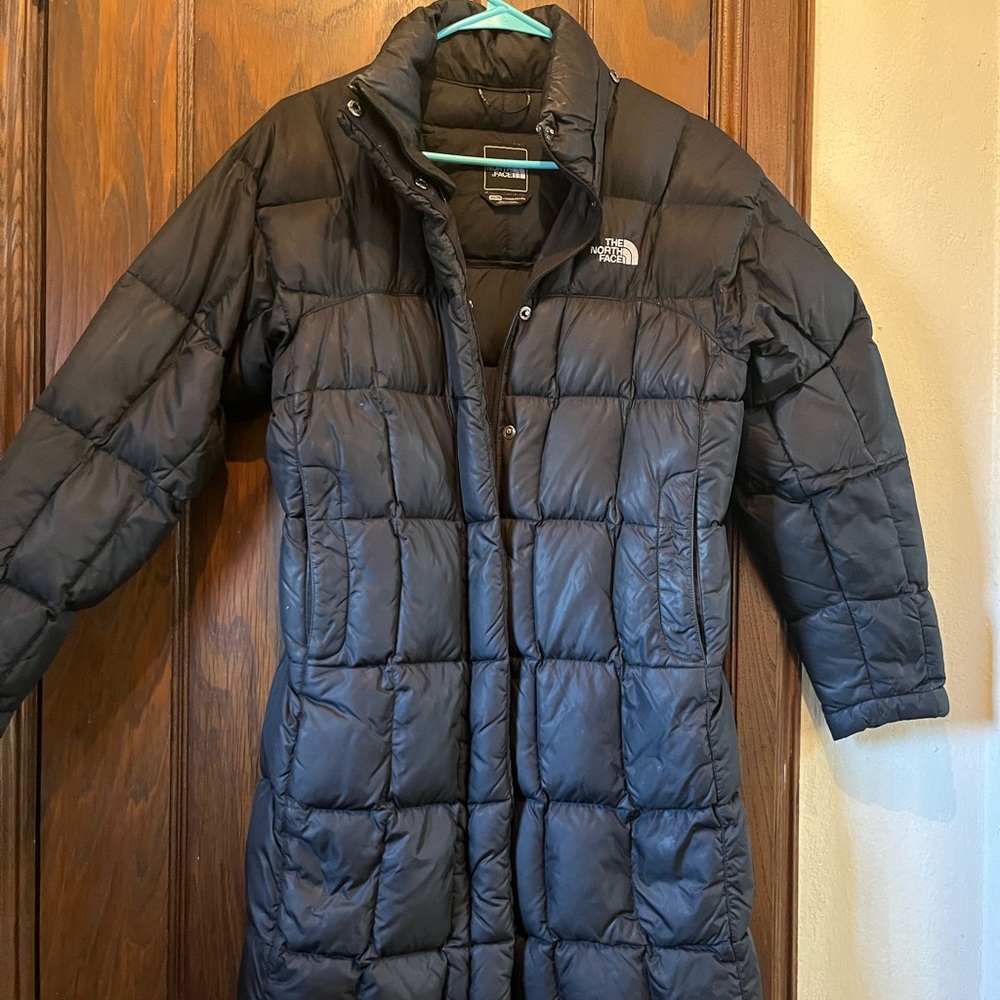 North Face Charcoal Grey Metropolis 600 Down Quilted Parka Coat